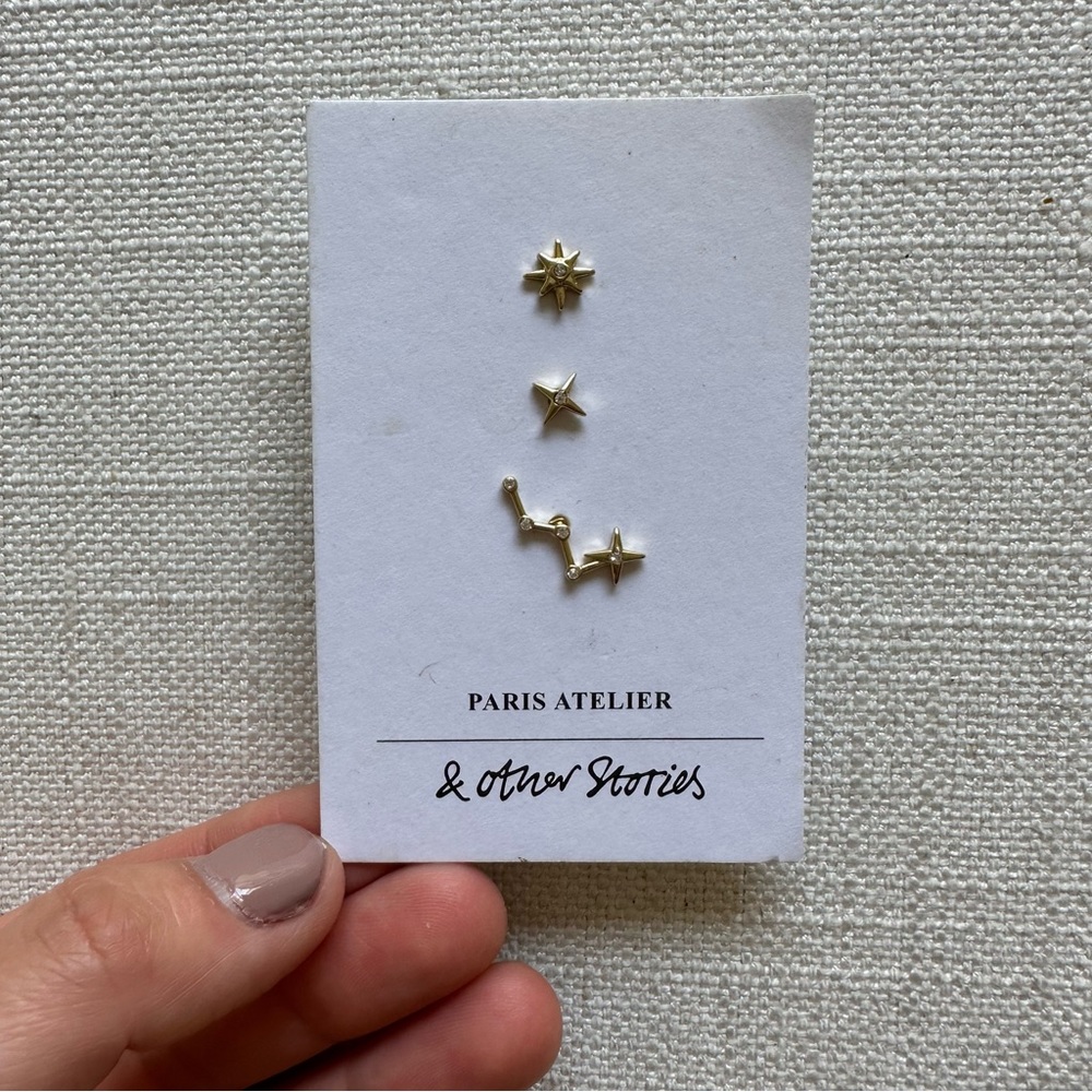 & Other Stories Star Earrings (Set of 3)